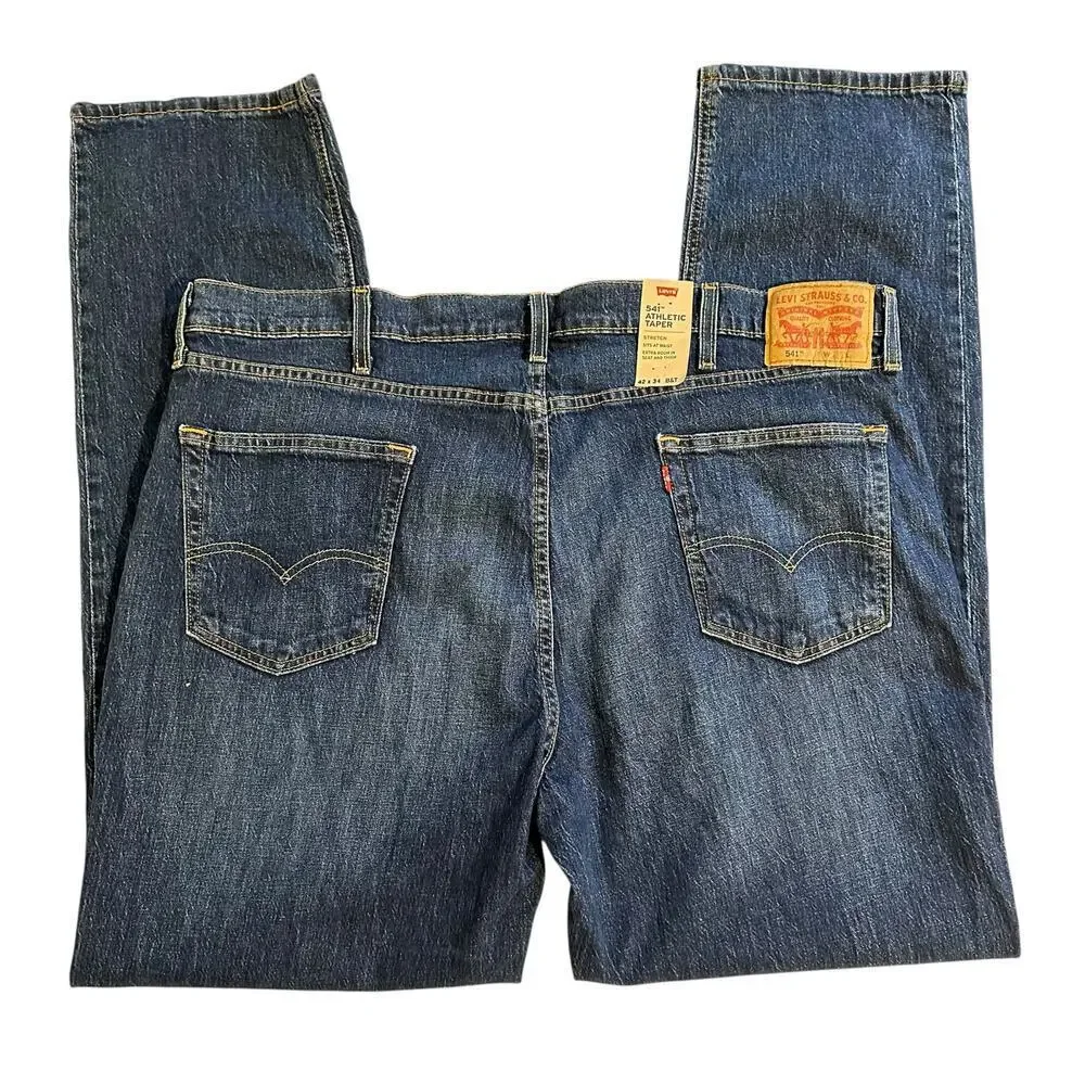 NWT Levi’s 541 Athletic Taper Jeans Dark Wash B&T 42x34